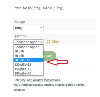 Choosing the quantity and package