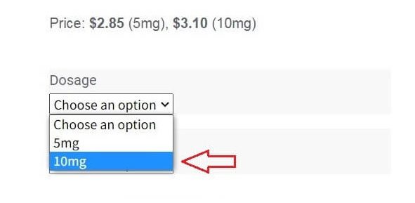 Choosing the dosage of Valium